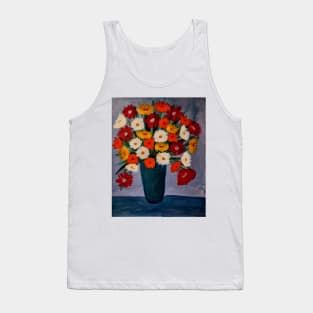 mixed carnations flowers in a turquoise vase Tank Top